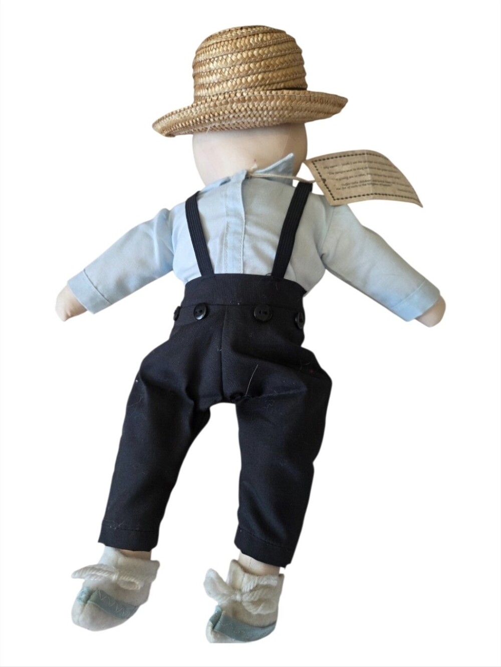 Katie’s Amish Dolls Jacob Handmade Grabill Indiana Faceless Doll NWT
